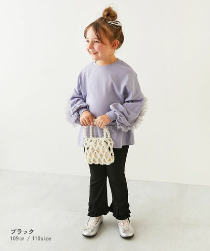 日本童裝 dev!rock 荷葉邊羅紋喇叭褲 100-160cm 女童款 秋季 PANTS