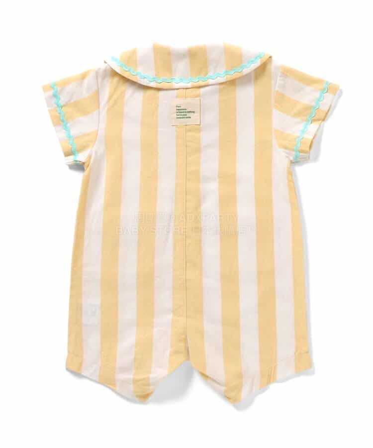 日本童裝 BREEZE 波浪格仔襯衫連衣 70-80cm 男童款 初生嬰兒 夏季 Jumpsuit