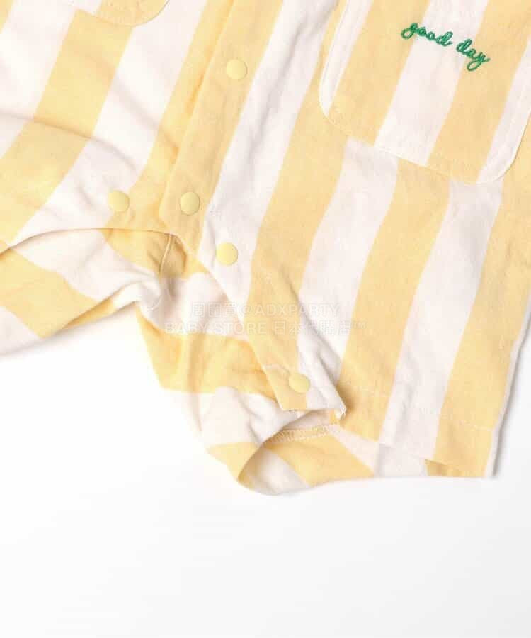 日本童裝 BREEZE 波浪格仔襯衫連衣 70-80cm 男童款 初生嬰兒 夏季 Jumpsuit