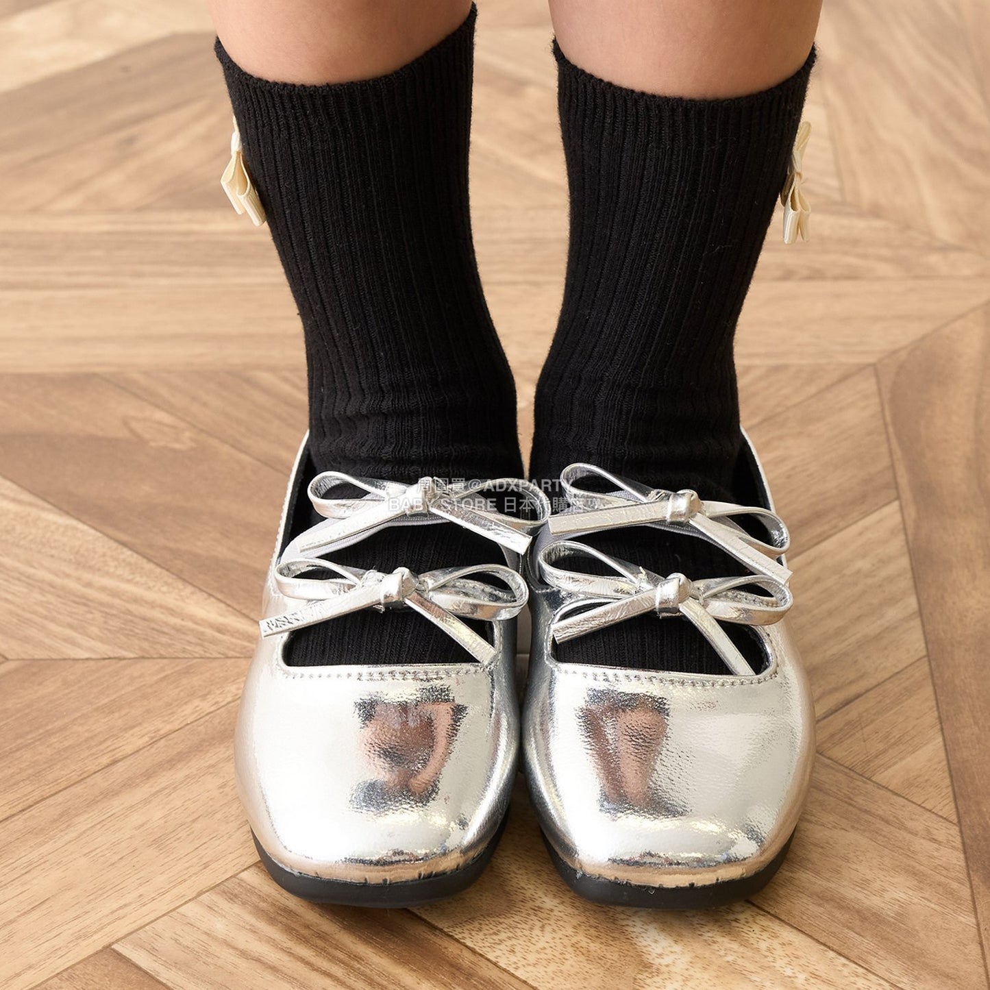 日本直送 Lycee mine 雙絲帶芭蕾舞平底鞋 16.5-19.5cm 鞋系列 其他品牌