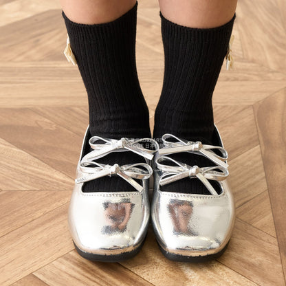 日本直送 Lycee mine 雙絲帶芭蕾舞平底鞋 16.5-19.5cm 鞋系列 其他品牌