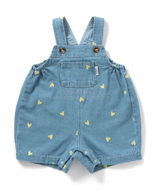 日本童裝 BREEZE 心心刺繡連衣 70-90cm 男童款/女童款 初生嬰兒 夏季 Jumpsuit