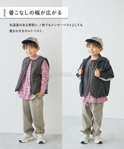 日本童裝 dev!rock 絎縫背心外套 100-160cm 男童款/女童款 秋季 OUTERWEAR