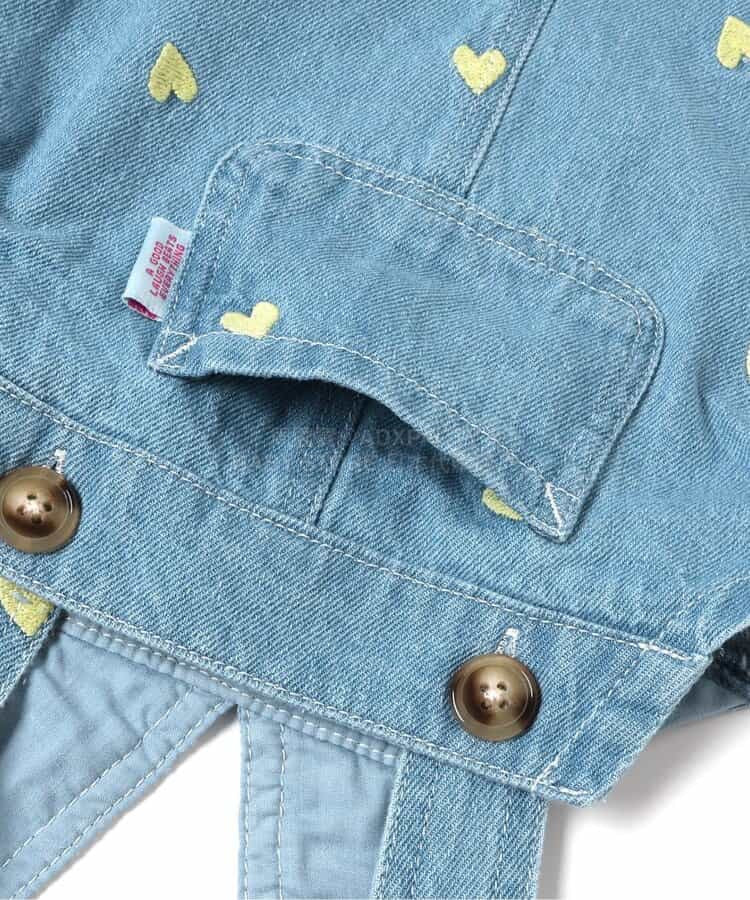 日本童裝 BREEZE 心心刺繡連衣 70-90cm 男童款/女童款 初生嬰兒 夏季 Jumpsuit