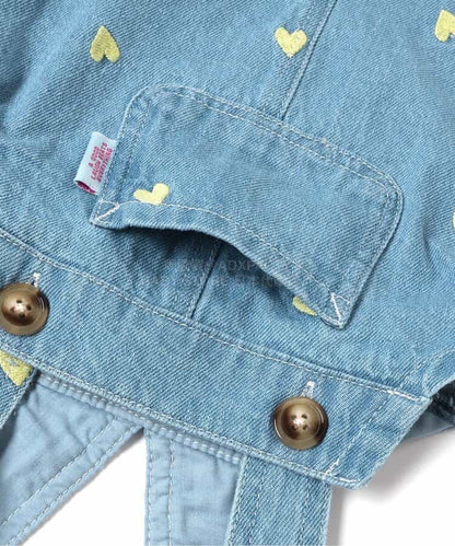 日本童裝 BREEZE 心心刺繡連衣 70-90cm 男童款/女童款 初生嬰兒 夏季 Jumpsuit