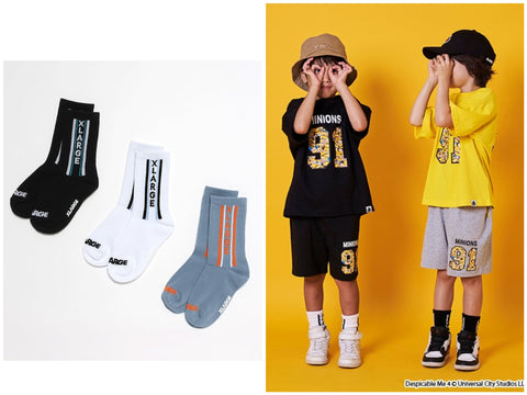 日本直送 XLARGE KIDS 襪一對 13-21cm 襪系列