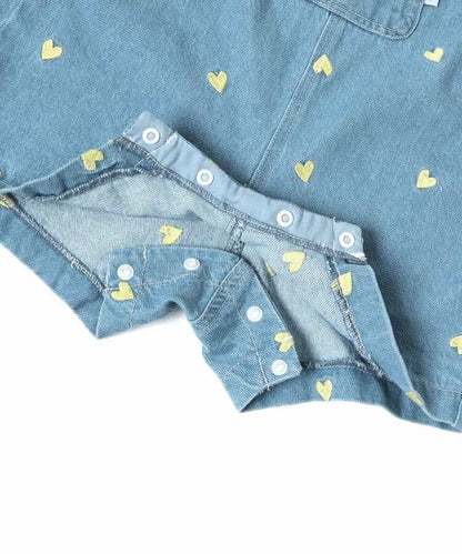 日本童裝 BREEZE 心心刺繡連衣 70-90cm 男童款/女童款 初生嬰兒 夏季 Jumpsuit