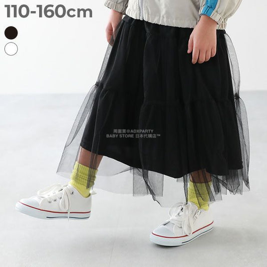 日本童裝 dev!rock 薄紗褶皺長裙 110-160cm 女童款 秋季 SKIRTS