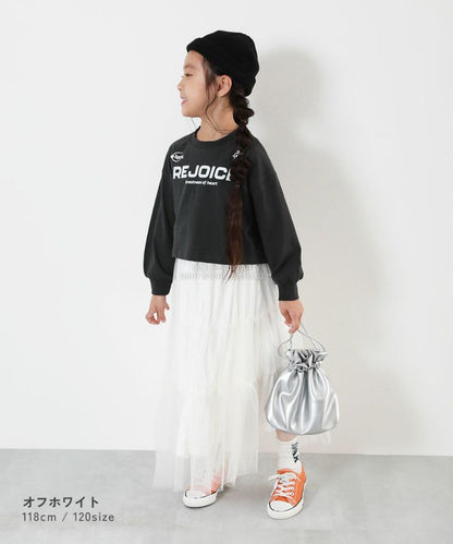 日本童裝 dev!rock 薄紗褶皺長裙 110-160cm 女童款 秋季 SKIRTS
