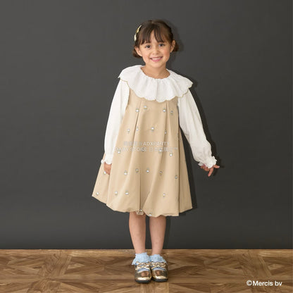 日本童裝 Ly# mine x miffy [柔軟棉] 棉質蕾絲領上衣 100-140cm 女童款 秋季 TOPS