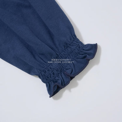 日本童裝 Ly# mine x miffy [柔軟棉] 棉質蕾絲領上衣 100-140cm 女童款 秋季 TOPS