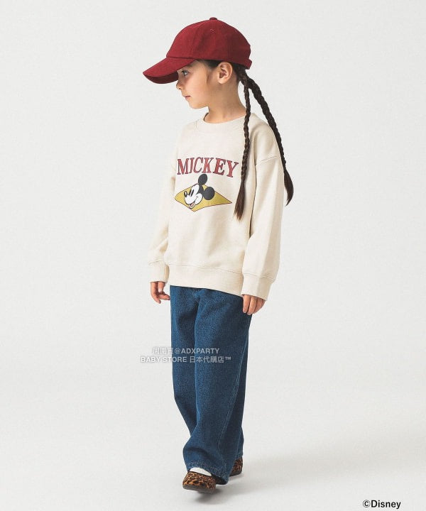 日本童裝 B:MING by BEAMS 【Disney】 MICKEY MOUSE 正面印花衛衣 90-140cm 男童款/女童款 秋冬季 TOPS