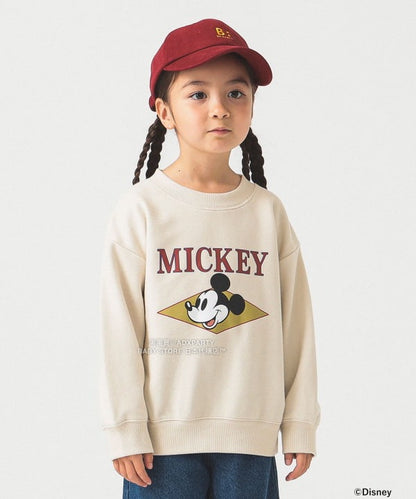 日本童裝 B:MING by BEAMS 【Disney】 MICKEY MOUSE 正面印花衛衣 90-140cm 男童款/女童款 秋冬季 TOPS