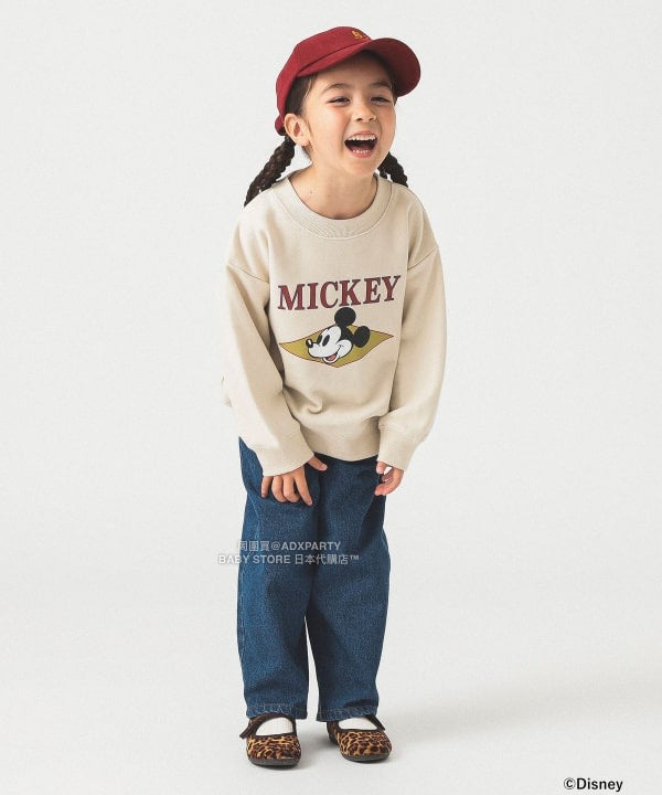 日本童裝 B:MING by BEAMS 【Disney】 MICKEY MOUSE 正面印花衛衣 90-140cm 男童款/女童款 秋冬季 TOPS