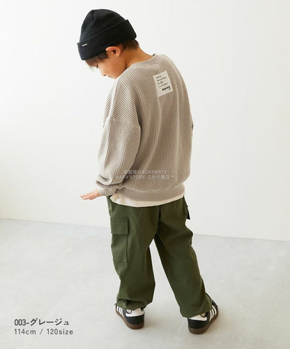 日本童裝 dev!rock 彈性華夫格上衣 100-160cm 男童款/女童款 冬季 TOPS