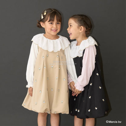 日本童裝 Ly# mine x miffy  刺繡泡泡連身裙 100-140cm 女童款 秋季 DRESSES