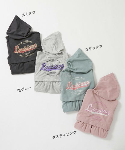 日本童裝 dev!rock 後背設計連帽連身裙 100-160cm 女童款 冬季 DRESSES