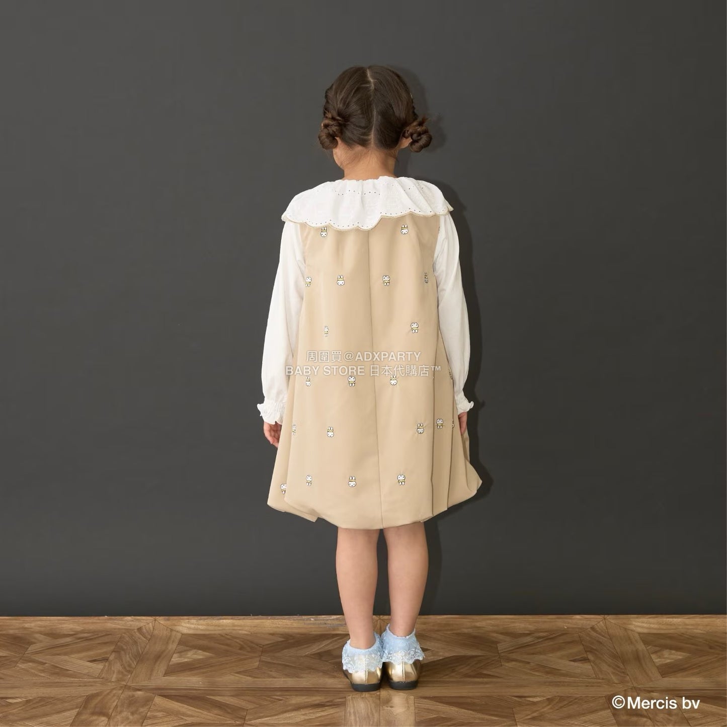 日本童裝 Ly# mine x miffy  刺繡泡泡連身裙 100-140cm 女童款 秋季 DRESSES