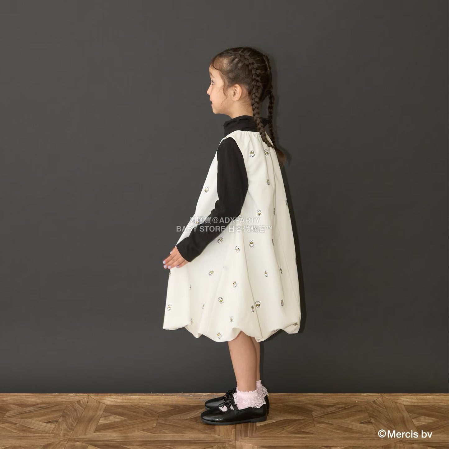 日本童裝 Ly# mine x miffy  刺繡泡泡連身裙 100-140cm 女童款 秋季 DRESSES