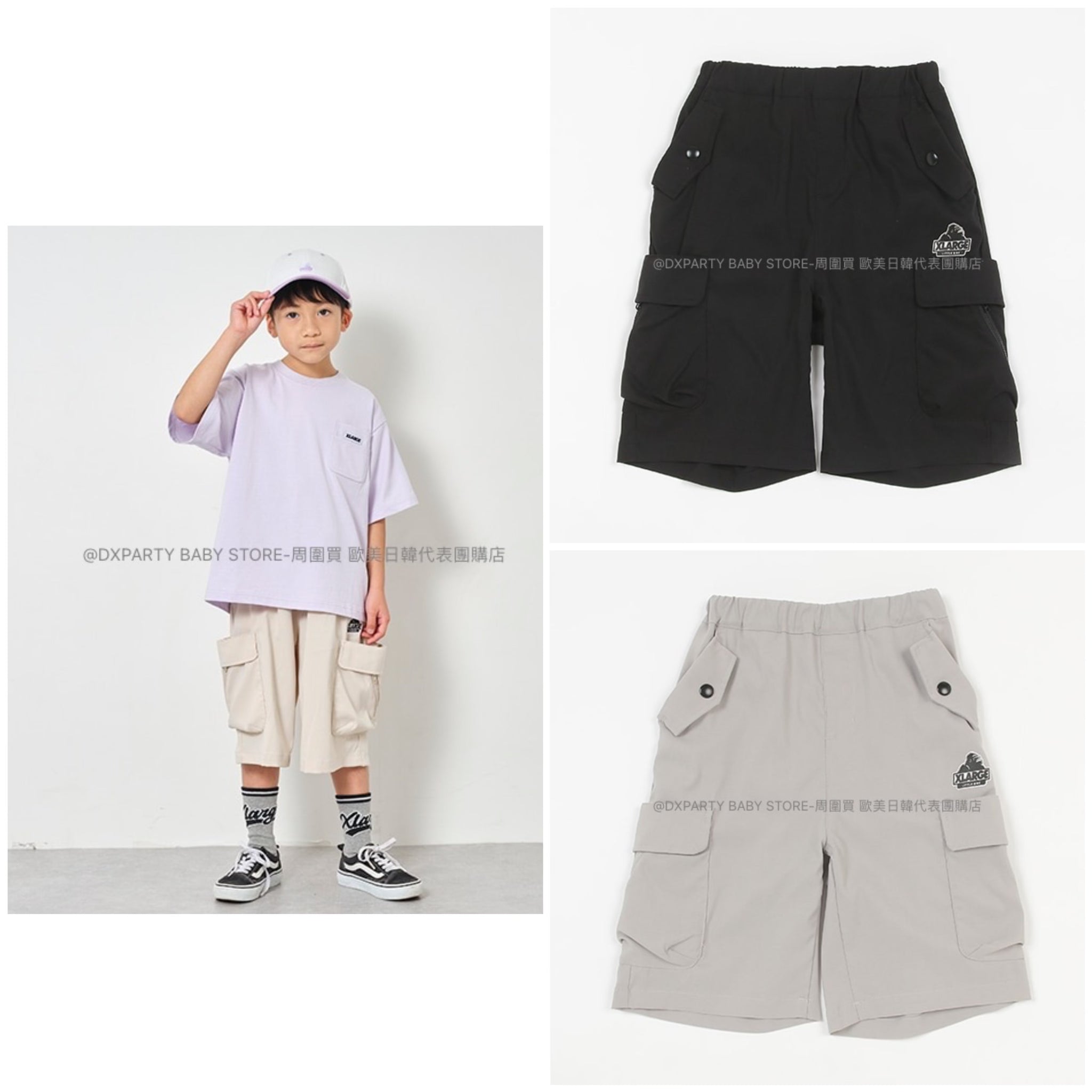 日本童裝 XLARGE KIDS 工裝短褲 90-140cm 男童款 夏季 PANTS