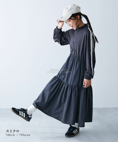 日本童裝 dev!rock 半拉鍊運動連身裙 100-160cm 女童款 冬季 DRESSES