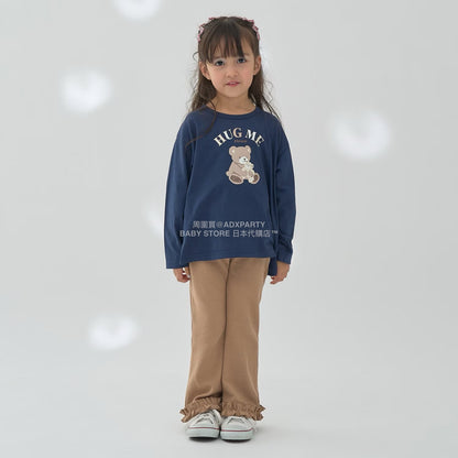 日本童裝 Ly# mine [柔軟棉] 印花長袖上衣 100-150cm 女童款 秋季 TOPS