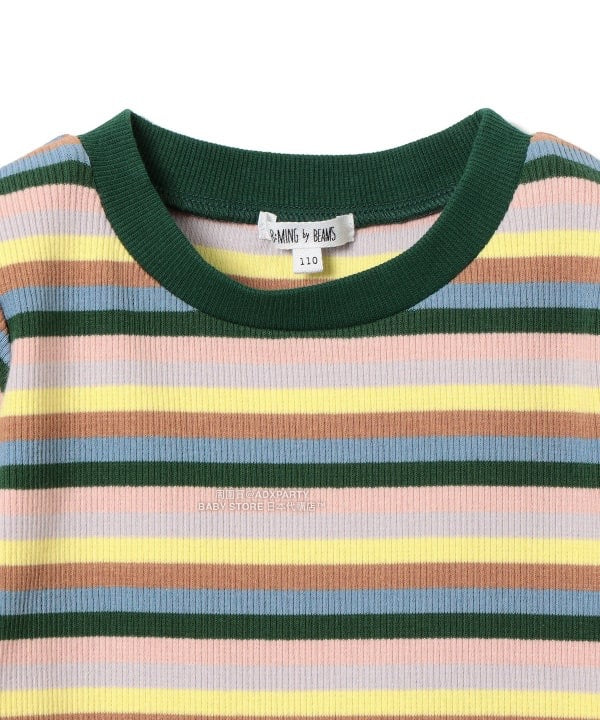 日本童裝 B:MING by BEAMS 條紋喇叭袖上衣 100-140cm 女童款 秋冬季 TOPS