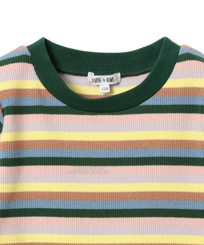 日本童裝 B:MING by BEAMS 條紋喇叭袖上衣 100-140cm 女童款 秋冬季 TOPS