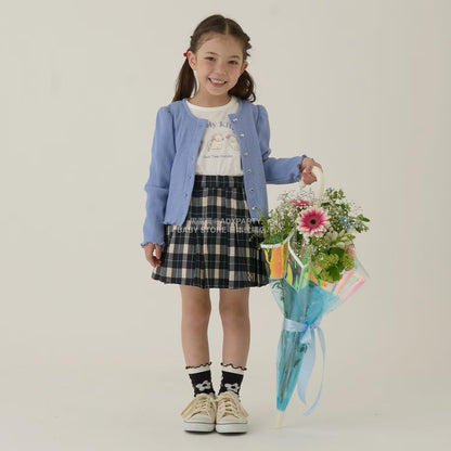 日本童裝 Ly# mine [柔軟棉] 印花長袖上衣 100-150cm 女童款 秋季 TOPS