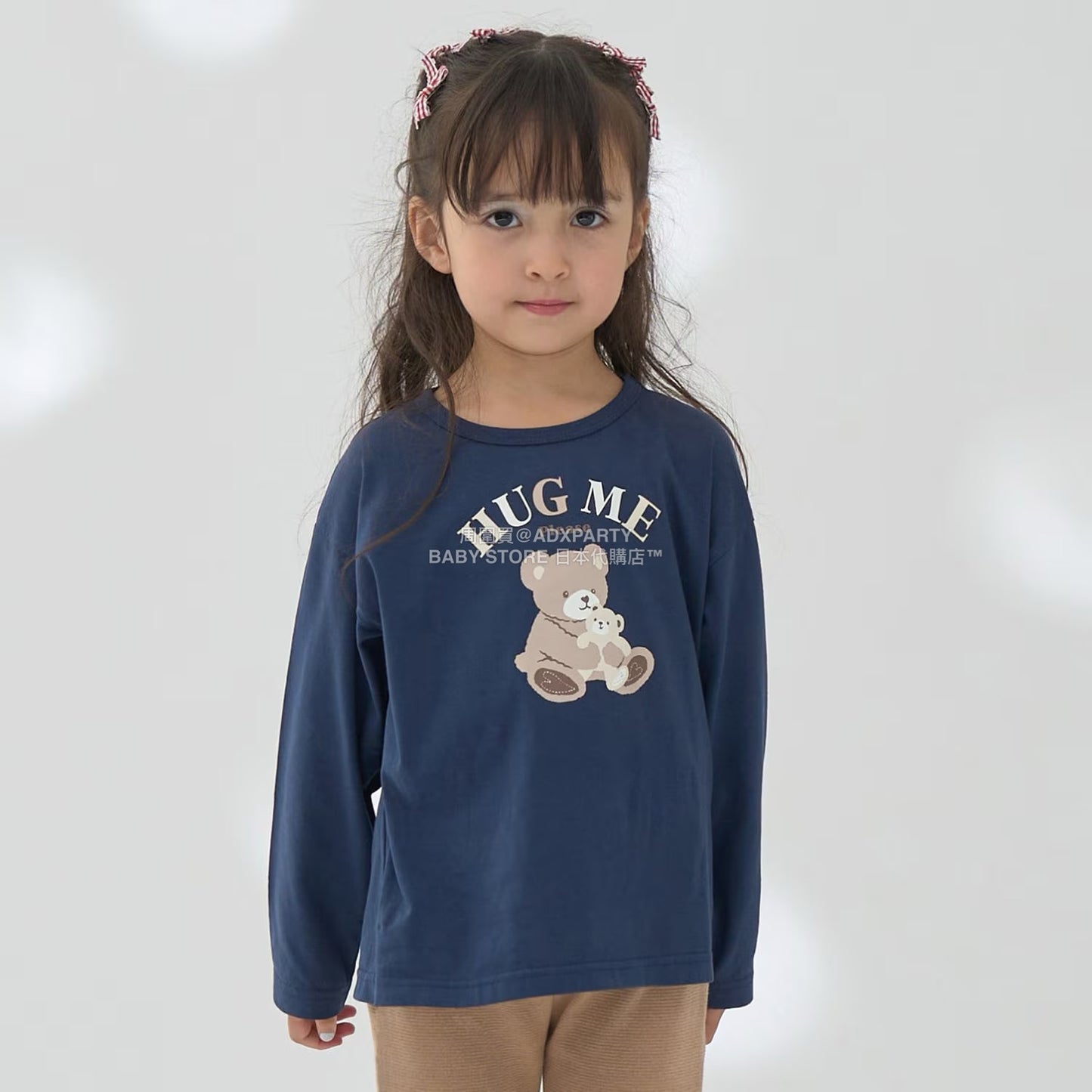 日本童裝 Ly# mine [柔軟棉] 印花長袖上衣 100-150cm 女童款 秋季 TOPS