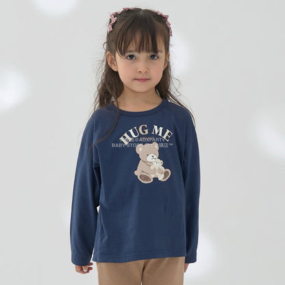 日本童裝 Ly# mine [柔軟棉] 印花長袖上衣 100-150cm 女童款 秋季 TOPS