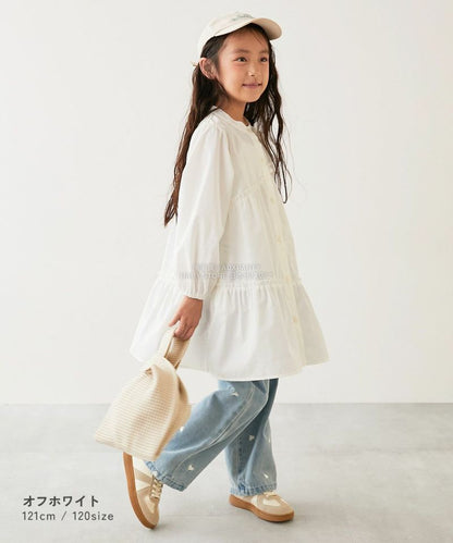 日本童裝 dev!rock 蓬鬆層疊襯衫連身裙 100-160cm 女童款 冬季 DRESSES