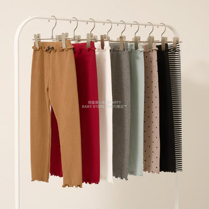 日本童裝 Ly# mine 彈力緊身長褲 100-150cm 女童款 秋季 PANTS 聖誕紅/新年紅