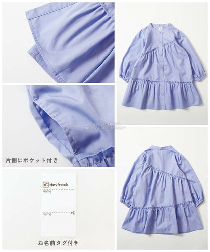 日本童裝 dev!rock 蓬鬆層疊襯衫連身裙 100-160cm 女童款 冬季 DRESSES