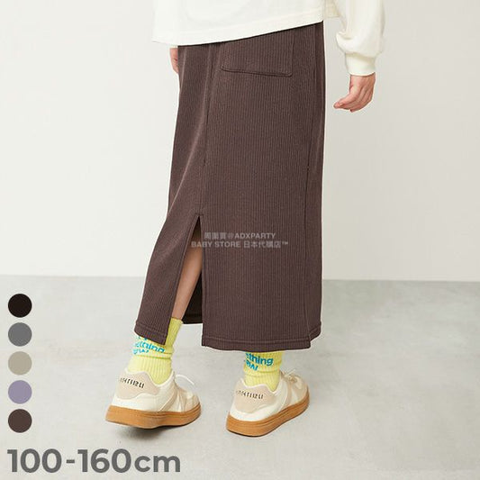 日本童裝 dev!rock 羅紋開衩半裙 100-160cm 女童款 冬季 SKIRTS