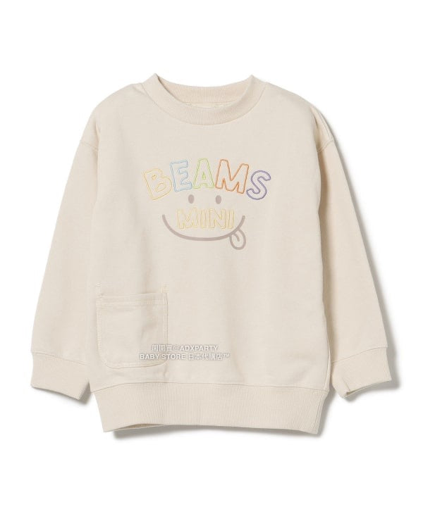 日本童裝 BEAMS mini 微笑刺繡運動衛衣 90-130cm 男童款/女童款 秋冬季 TOPS