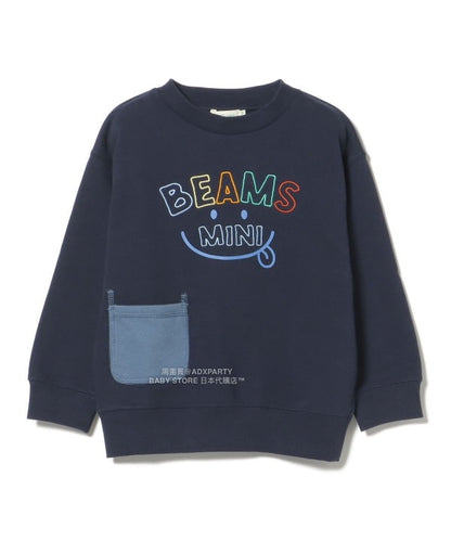 日本童裝 BEAMS mini 微笑刺繡運動衛衣 90-130cm 男童款/女童款 秋冬季 TOPS