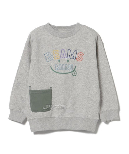 日本童裝 BEAMS mini 微笑刺繡運動衛衣 90-130cm 男童款/女童款 秋冬季 TOPS