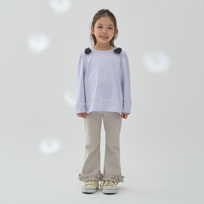 日本童裝 Ly# mine 蓬鬆皺褶喇叭長褲 100-140cm 女童款 秋季 PANTS