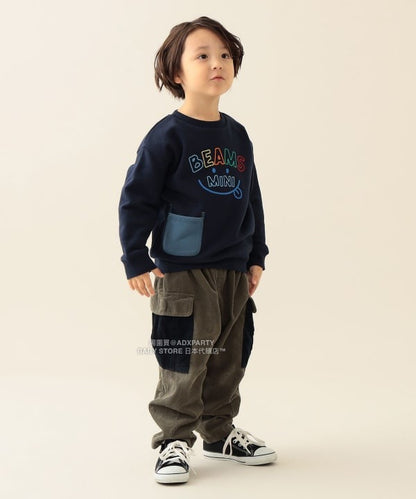 日本童裝 BEAMS mini 微笑刺繡運動衛衣 90-130cm 男童款/女童款 秋冬季 TOPS