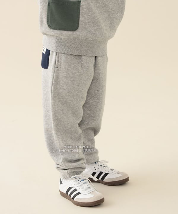 日本童裝 BEAMS mini 微笑logo運動褲 90-140cm 男童款 秋冬季 PANTS