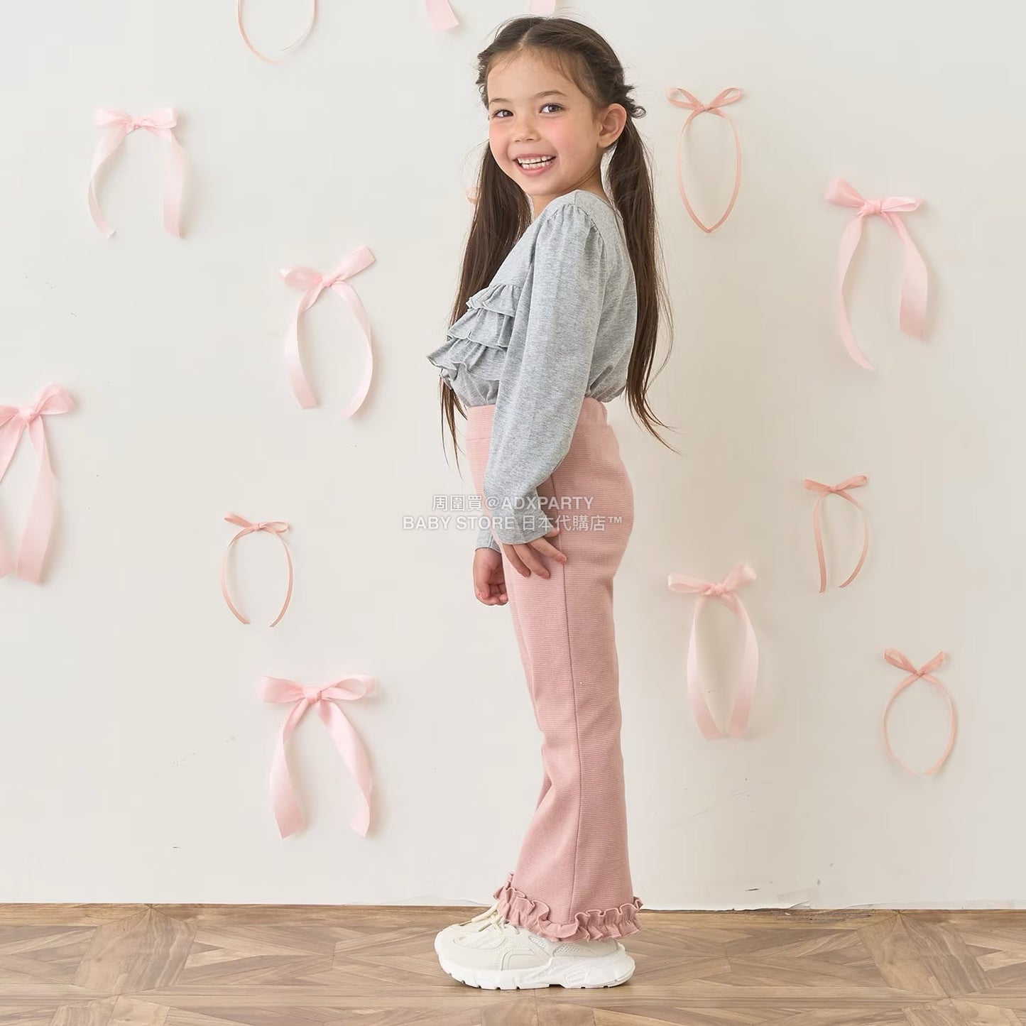 日本童裝 Ly# mine 蓬鬆皺褶喇叭長褲 100-140cm 女童款 秋季 PANTS