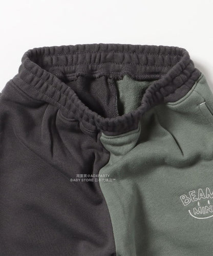 日本童裝 BEAMS mini 微笑logo運動褲 90-140cm 男童款 秋冬季 PANTS