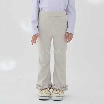 日本童裝 Ly# mine 蓬鬆皺褶喇叭長褲 100-140cm 女童款 秋季 PANTS