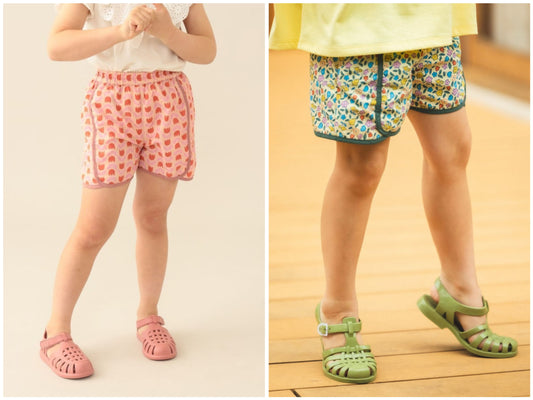 日本童裝 BE#AMS mini 水陸兩用 防水系列 碎花沙灘褲 90-140cm 女童款 PANTS 夏季 夏日玩水泳衣特輯