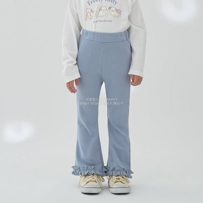 日本童裝 Ly# mine 蓬鬆皺褶喇叭長褲 100-140cm 女童款 秋季 PANTS