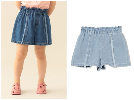 日本童裝 BE#AMS mini 流蘇牛仔短褲 90-150cm 女童款 夏季 PANTS