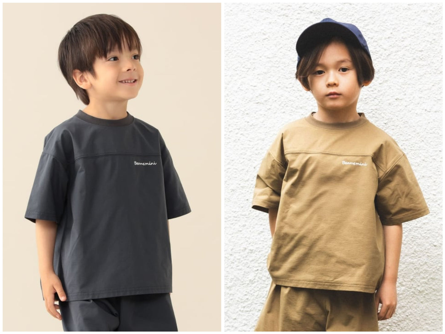 日本童裝 BE#AMS mini 防UV 水陸兩用 吸水速乾 logo字母上衣 90-130cm 男童款 TOPS 夏季 夏日玩水泳衣特輯