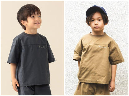 日本童裝 BE#AMS mini 防UV 水陸兩用 吸水速乾 logo字母上衣 90-130cm 男童款 TOPS 夏季 夏日玩水泳衣特輯