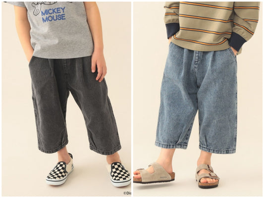 日本童裝 BE#AMS mini 七分牛仔褲 90-150cm 男童款 夏季 PANTS